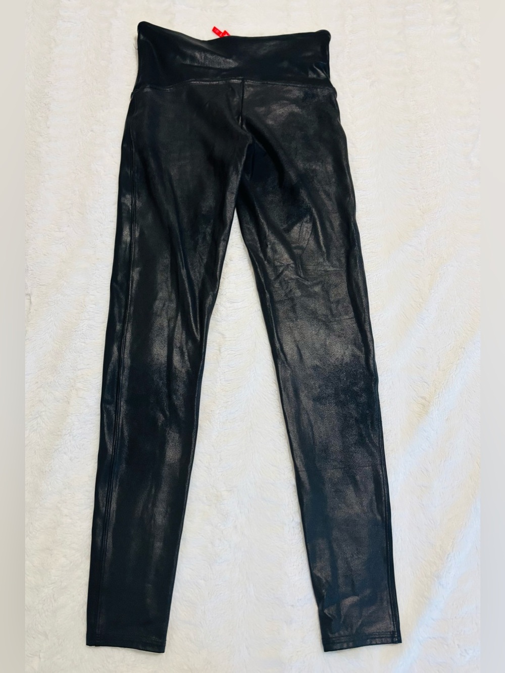 SPANX Black Faux Leather Jeggings - High Waist Skinny Style
